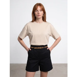 31017 %100 Pamuk Basic T-Shirt-Taş