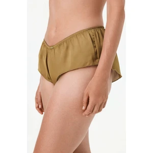 Olive Green Saten Şifon Şort