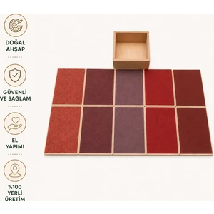 Montessori Gemisi Doku Eşleştirme Tablacıkları