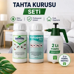 Tahta Kurusu İlaç Seti + İlaç Pompası 2 Lt El Tipi Basınçlı