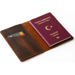 Mimas Design Hakiki Deri Pasaport Kılıfı