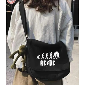 Touz Moda Ac/dc Evolution Siyah Postacı Çantası