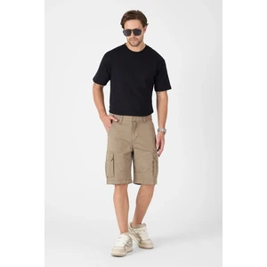 Erkek Regular Fit Kargo Cepli Şort Kapri