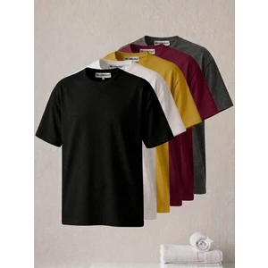 5'li Paket %100 Pamuk Unisex Basic Tişört