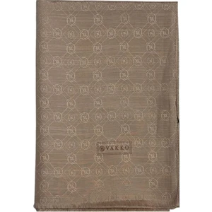 Pamuk Ipek Monogram Şal 40752-KUM
