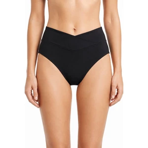 Siyah V Yüksek Bel Tek Alt Bikini