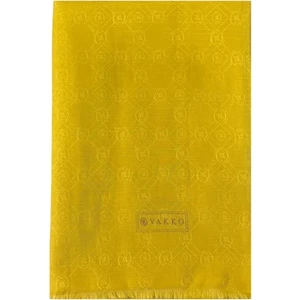 Pamuk Ipek Monogram Şal 40752-SARI