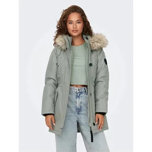 Kapüşonlu Yeşil Kadın Parka 15304625