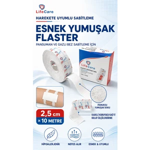 Life Care Esnek Flaster 2.5cm x 10 m Elastik Fix