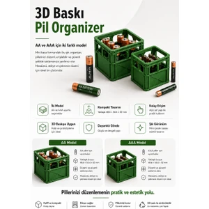 Aa ve Aaa Pil Organizer  2 Li Set / 32 Pil