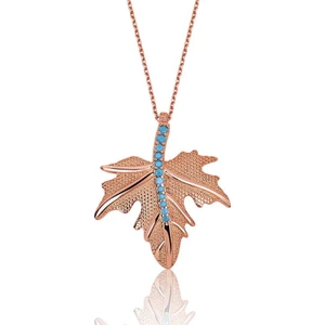 Inure Jewelry Gümüş Çınar Yaprağı Bayan Kolye