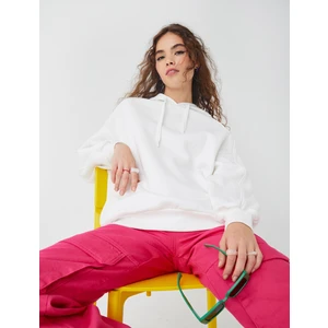 Oversize Kapüşonlu Sweatshirt İçi Polarlı