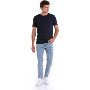 Lacivert Regular Fit Bisiklet Yaka Rayon Tişört