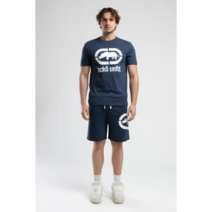 Ecko Unltd. TRINITY Lacivert Örme Şort Nakışlı Standard Fit Erkek Örme Şort