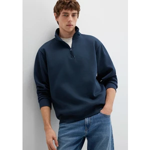 Yarı Fermuarlı Lacivert Basic Sweatshirt 0S10278-70490
