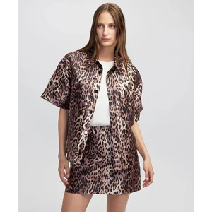 Leopar Desen Gömlek Ceket IW6250005051003