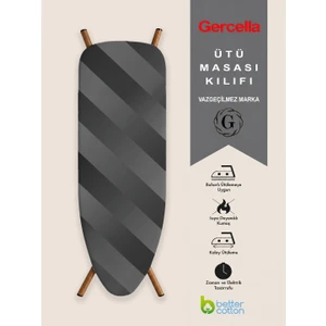 (Hediyeli)Nirvana Grey Ütü Masası Kılıfı Bezi Örtüsü