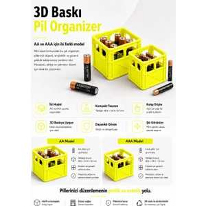 Aa ve Aaa Pil Organizer  2 Li Set / 32 Pil
