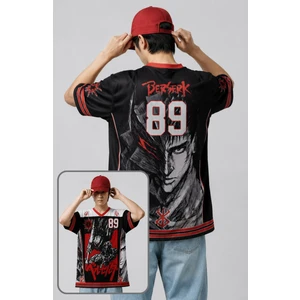 Fuddy Moda Unisex Berserk 89 Forma, Oversize Anime Temalı Jersey Tshirt