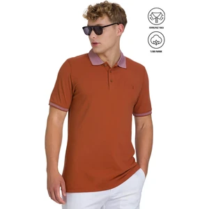Kiremit Regular Fit 100% Pamuklu Polo Yaka Tişört