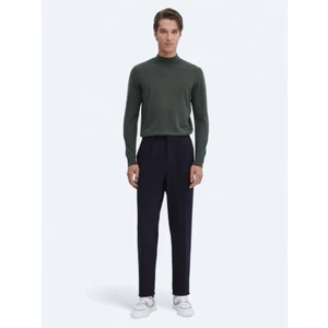 Lacivert Örme Carrot Fit Casual Pantolon