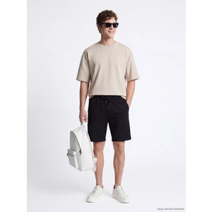 Bej Düz T-Shirt