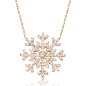 Inure Jewelry Gümüş Kar Tanesi Bayan Kolye