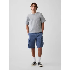 Erkek Mavi 11" Baggy Kargo Şort