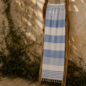 Soft Stripe Çeşme Peştamal - Mavi - 90X170 cm
