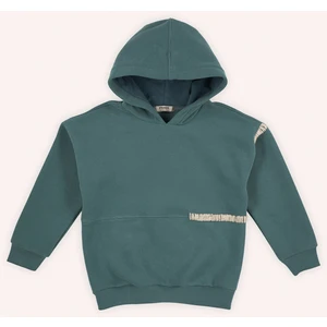 Erkek Çocuk Kapüşonlu Yeşil Sweatshirt