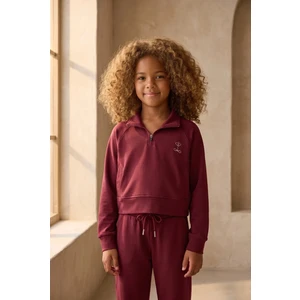 Katia & Bony Kız Çocuk Basıc Fluffy Sweatshirt Bordo