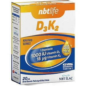 Nbt Life D3K2 1000 Iu Damla 20 ml