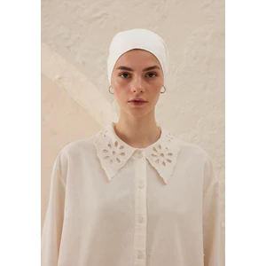 Fresh Scarfs Silikonlu Kaydırmaz Fileli Bone Ekru