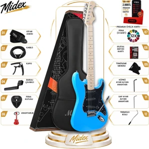 RPH-30BL Maple Klavye Strat Kasa SSS Elektro Gitar Seti
