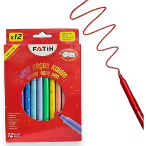 Ercan Oyuncak Fatih Keçeli Kalem 12 Renk Simli Set