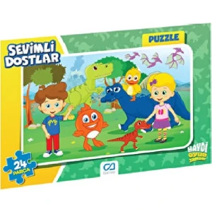 Ca Games Yapboz- Ca.5121-5122 Sevımlı Dostlar Frame Puzzle 24