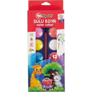 12 Renk Sulu Boya Seti Non-Toxic