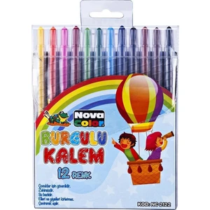 Nova Color Burgulu Kalem 12 Renk Set