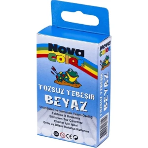 Nova Color Beyaz Tebeşir Tozsuz 10'lu Kutu