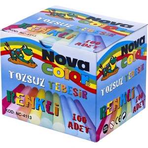 Nova Color Renkli Tebeşir Tozsuz 100'lü Kutu