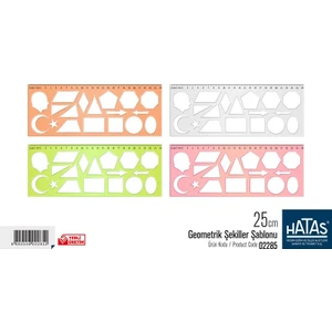 25cm Geometrik Şekiller Şablonu / 02285