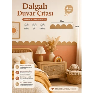 Meta Design Boyanabilir Ahşap Duvar Bordürü