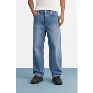 Erkek Washed Baggy Pantolon A.mavi