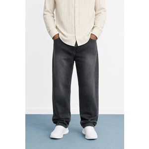 Erkek Washed Baggy Pantolon Antrasit