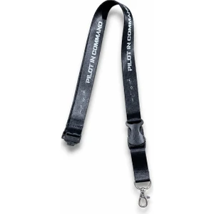 Crew Turk Lanyard Pılot In Command Yıldızlı Sıyah