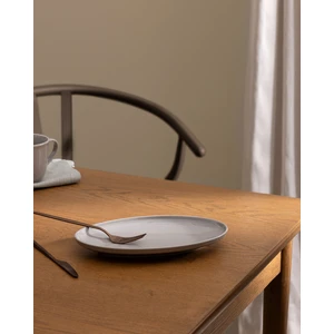 Madame Coco Aurea Kayık Tabak - Gri - 25 cm
