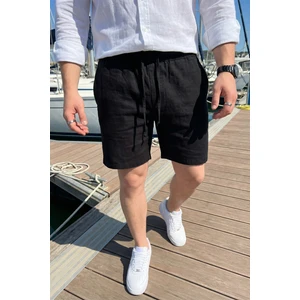 Livio Ferri Dulas Keten Erkek Şort Rahat Kalıp Basic