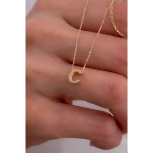 Bayar Gold 14 Ayar Altın C Harf Kolye