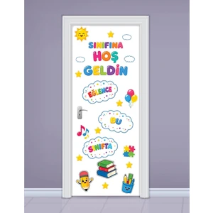 Okula Hoşgeldin Kapı Süsleme Stickerları