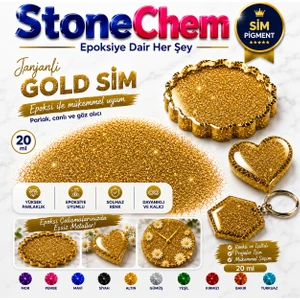 Epoksi Bazlı Gold Altın Parlak Sim 20 ml